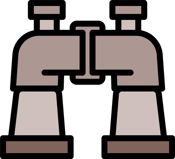 探索者双筒望远镜图标轮廓风格图片下载