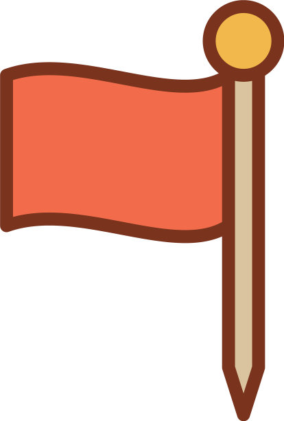 槌球红旗图标轮廓风格图片下载