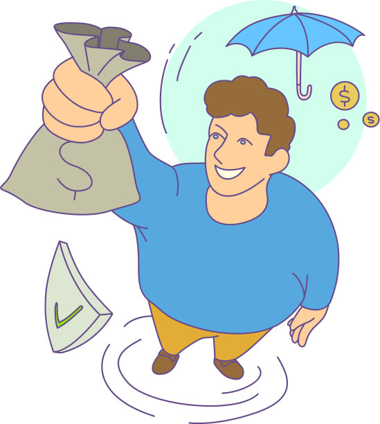 人保图标卡通扁平风格图片下载