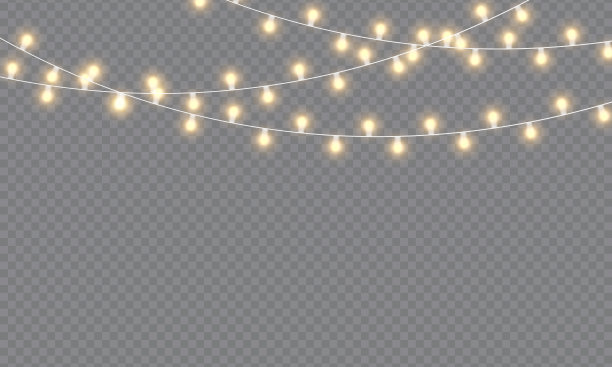 发光的灯，圣诞花环，led霓虹灯。图片下载