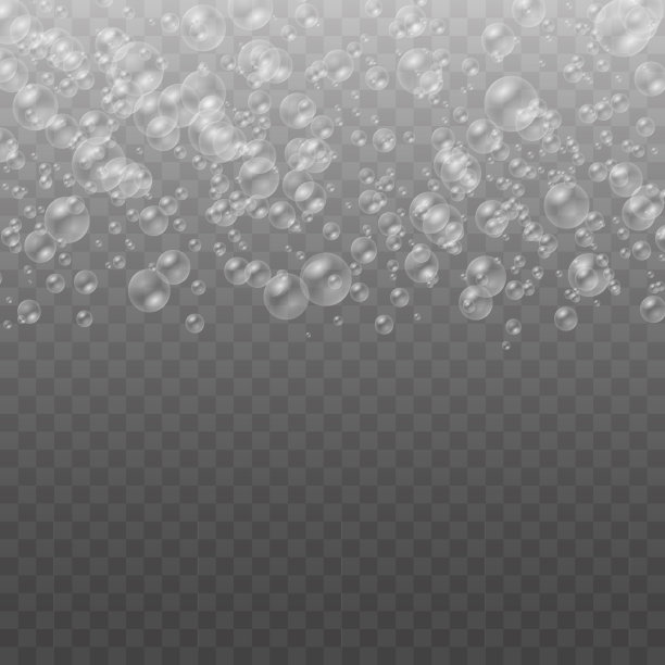 一套白水现实的肥皂泡。图片下载