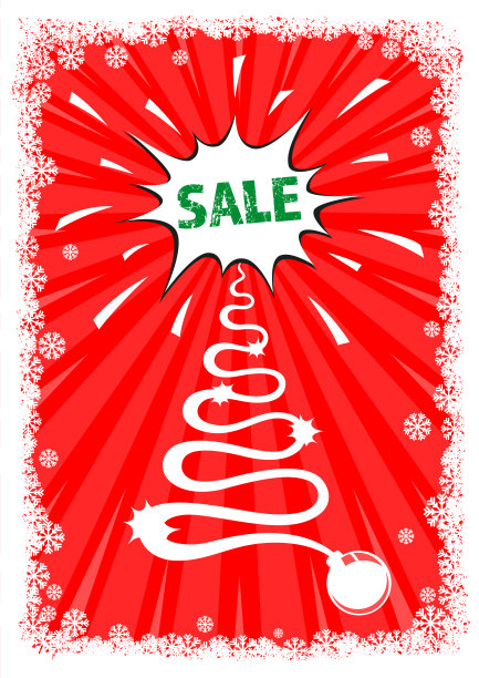 圣诞节销售模板。图片下载