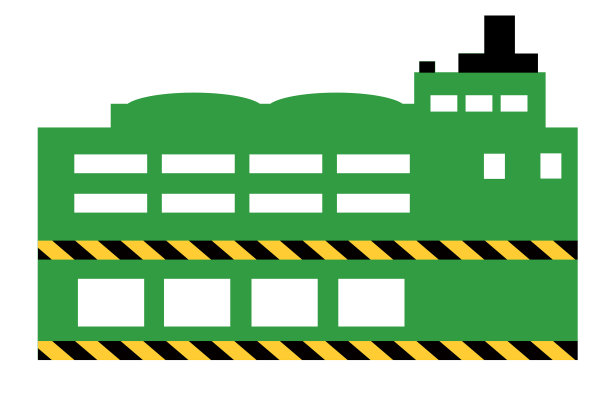 工业厂房平面色彩单一图片下载