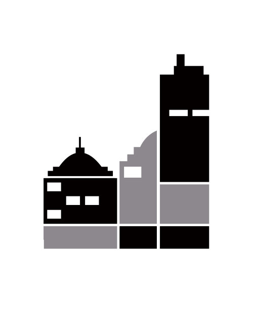 城市单户住宅颜色单调图片下载