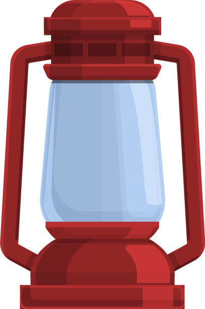 煤油灯图标卡通和扁平风格图片下载