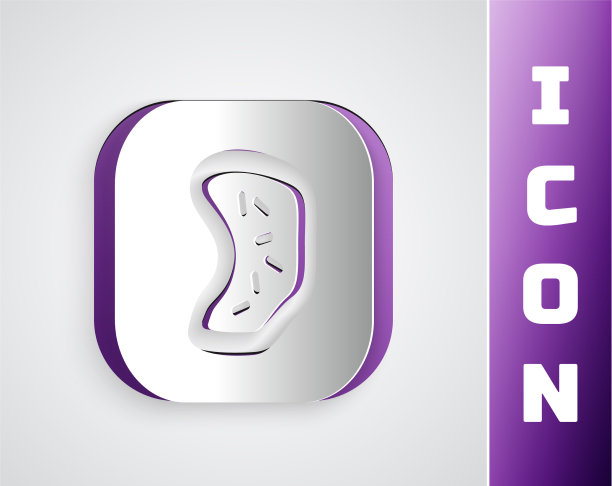 剪纸细菌图标分离在灰色图片下载