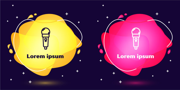 设置线麦克风图标隔离蓝色图片下载