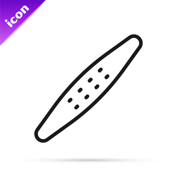 黑色线指甲锉刀宠物图标隔离白色图片下载