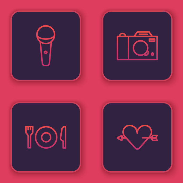 设置线麦克风板叉刀照片图片下载