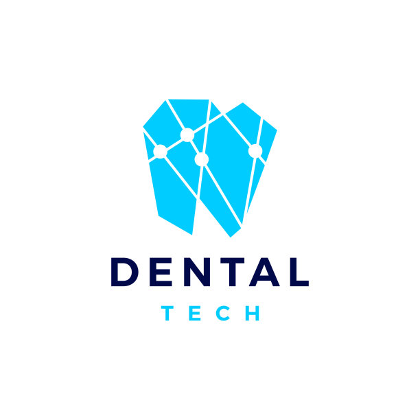 牙科技术几何连接标志图标图片下载