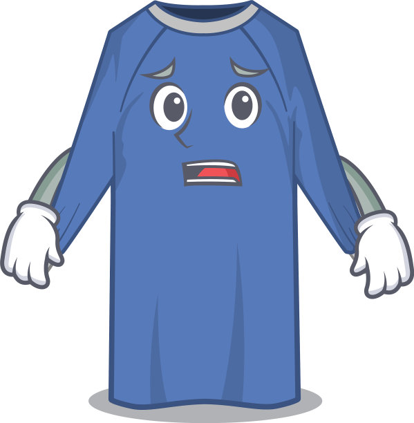 卡通一次性衣服有担忧的脸图片下载