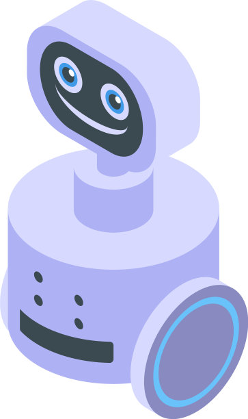 机器人助手图标等距风格图片下载