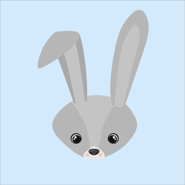 头部动物卡通插图图片下载