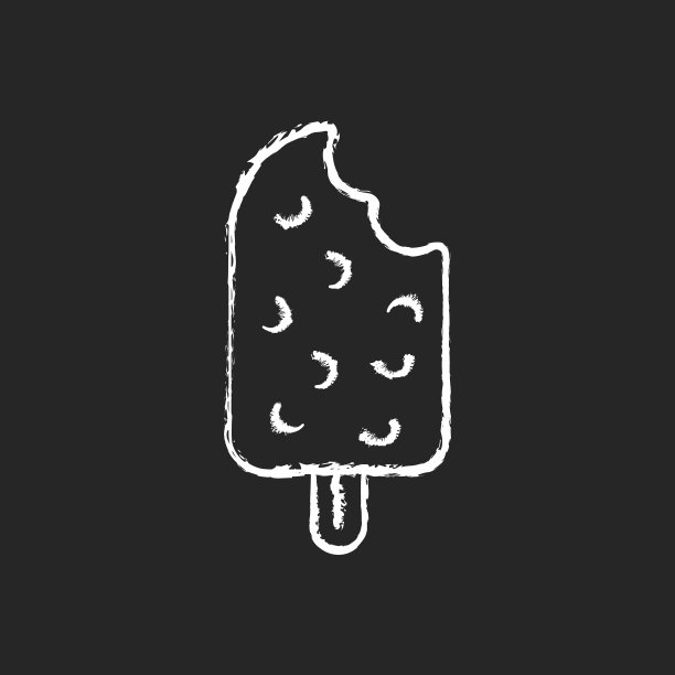 巧克力冰淇淋，粉笔白色图片下载