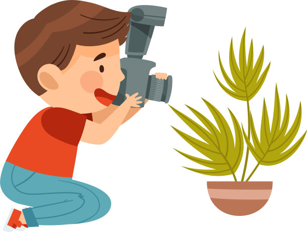 漂亮男孩拿着数码相机拍照图片下载