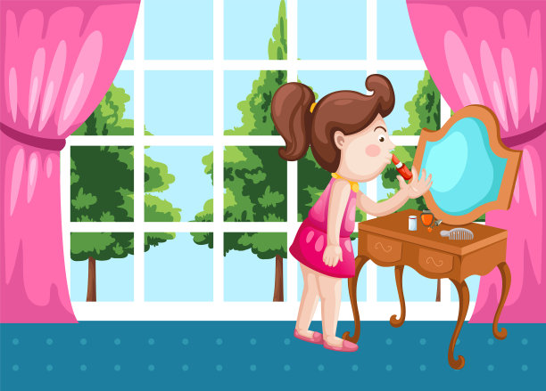 女孩化妆图片下载