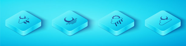 设置等距风暴日落云与月亮图片下载