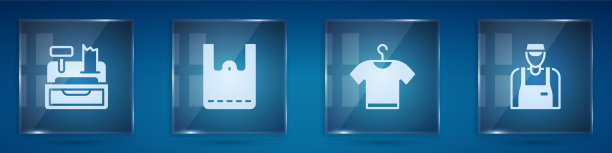 设置收银机纸购物袋t图片下载