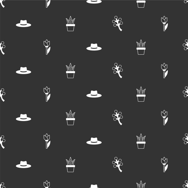 集花树枝花郁金香园丁图片下载