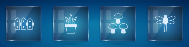 在花盆中设置花园栅栏木植物图片下载