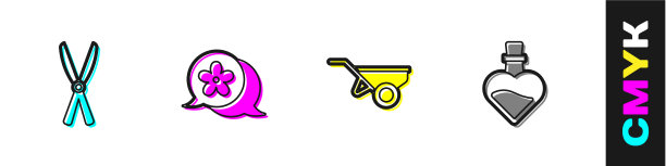 集园艺手工剪刀花图片下载