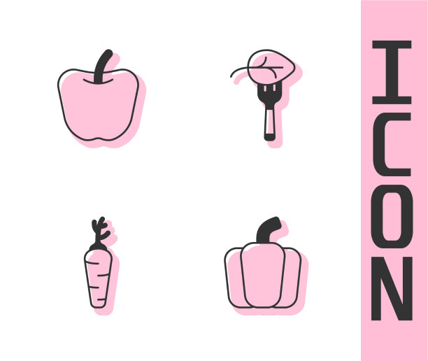 集甜椒、苹果、胡萝卜和素食饮食图片下载