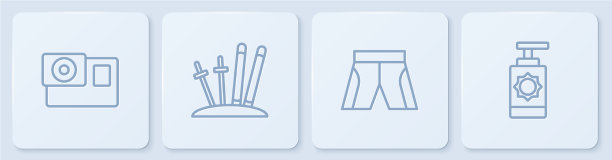 设置行动作相机短或裤子滑雪和图片下载