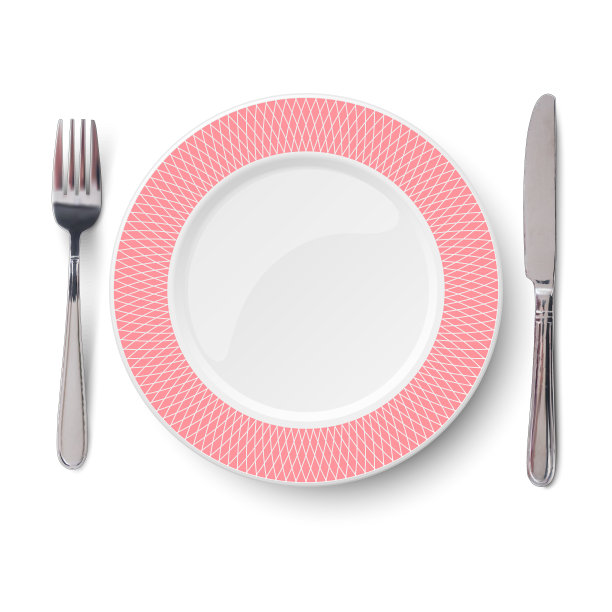 空玫瑰盘几何白色图案图片下载