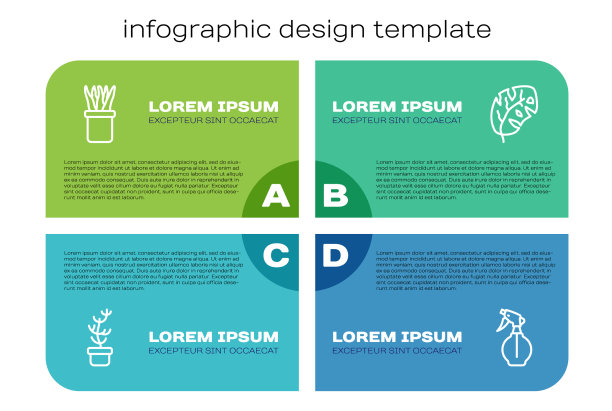 在盆栽植物中设置线异国热带植物图片下载