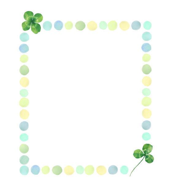 带圆点花纹的四叶草图片下载