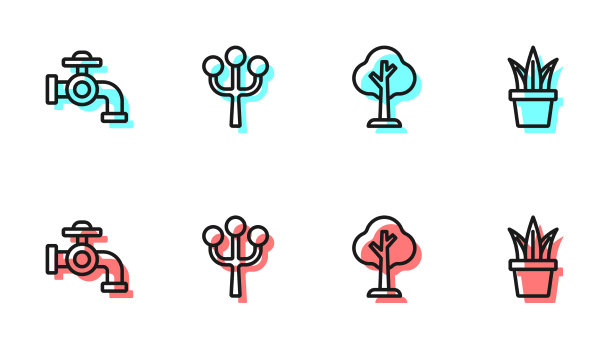 设线林水龙头花树枝图片下载