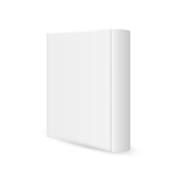 空白垂直书本模板隔离在白色上图片下载
