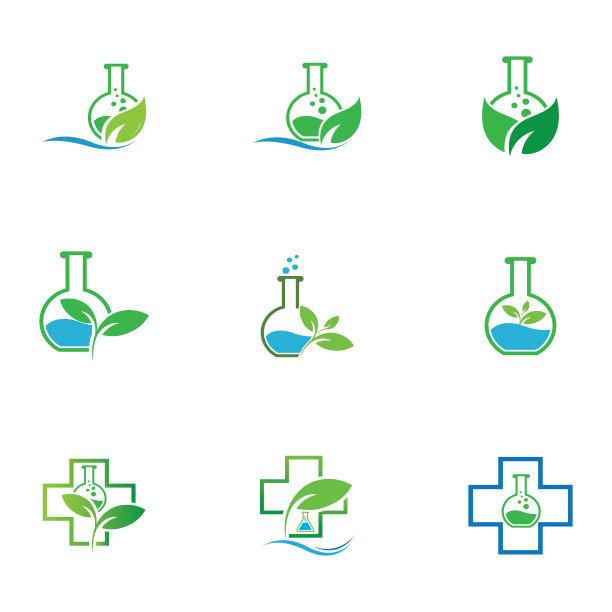 天然药物标志形象设计图片下载