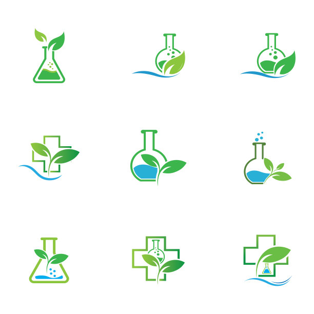 天然药物标志形象设计图片下载