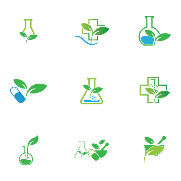 天然药物标志形象设计图片下载