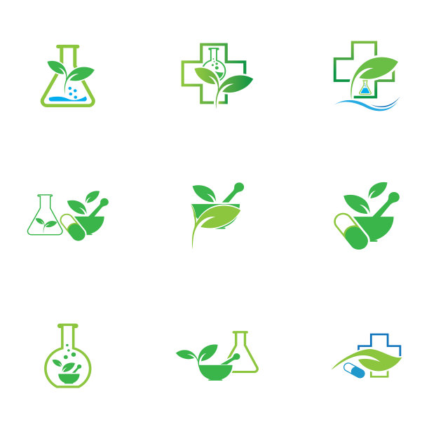 天然药物标志形象设计图片下载
