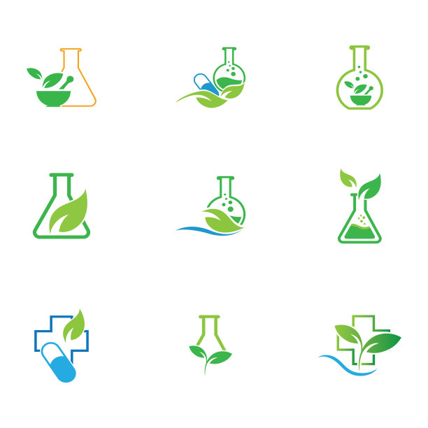 天然药物标志形象设计图片下载