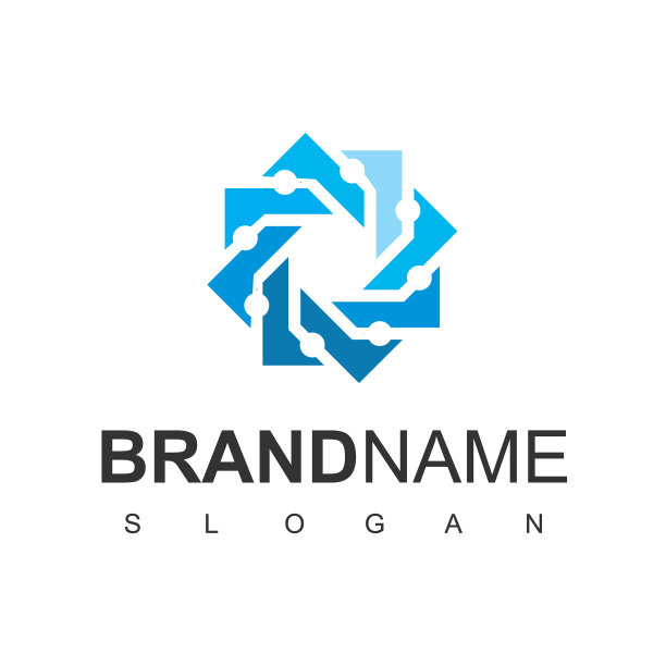 电路技术标志设计模板图片下载