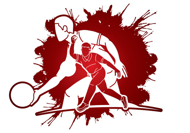 群保龄球运动男玩家动作卡通图片下载