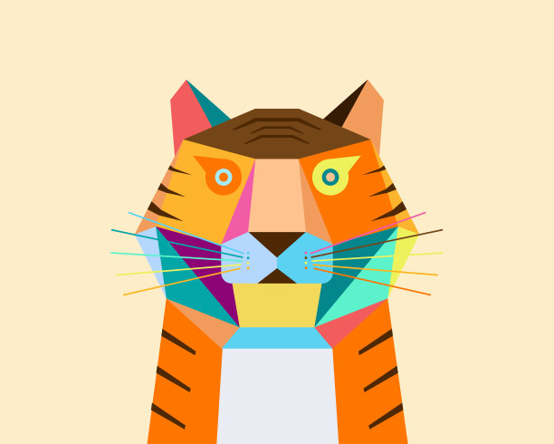 卡通虎年形象设计，生肖虎年卡通形象设计。图片下载