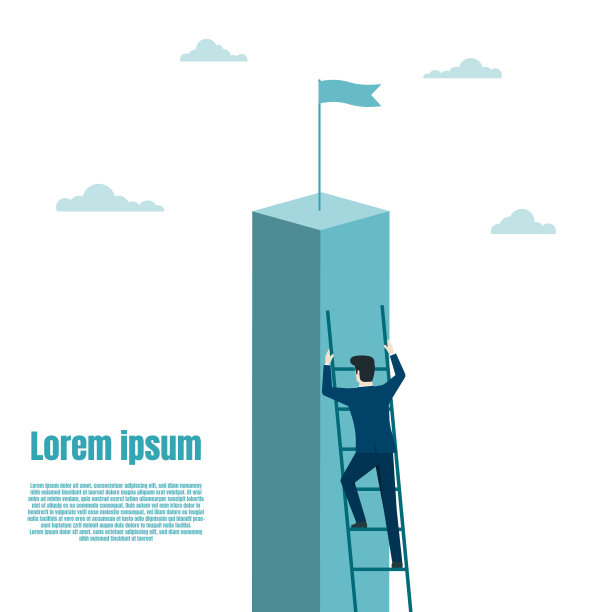 商人走上成功的阶梯图片下载