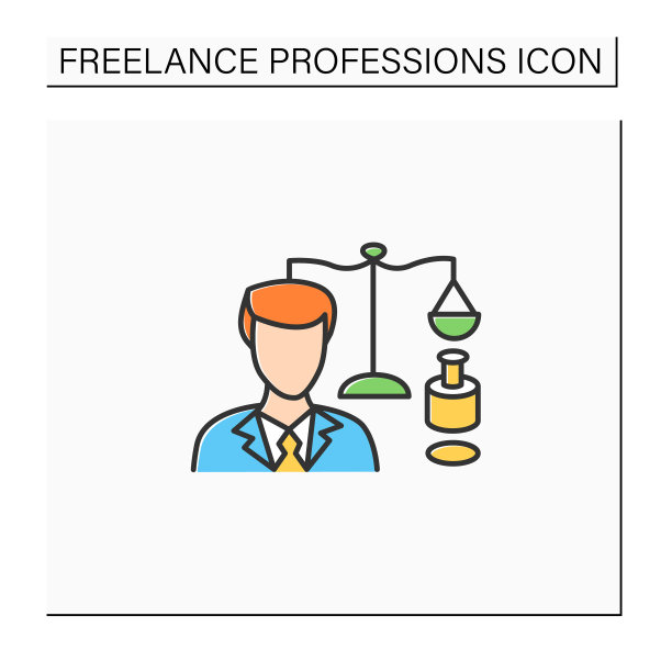 法律服务彩色图标图片下载