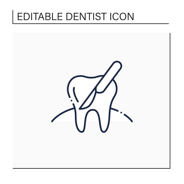 口腔外科线条图标图片下载