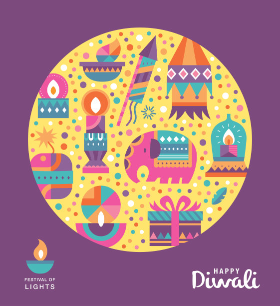 快乐的排灯节图片下载