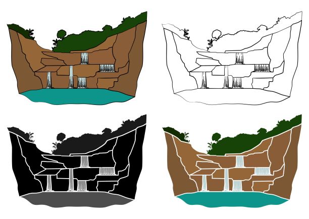 巴西的卡皮托利奥岩石和瀑布图片下载