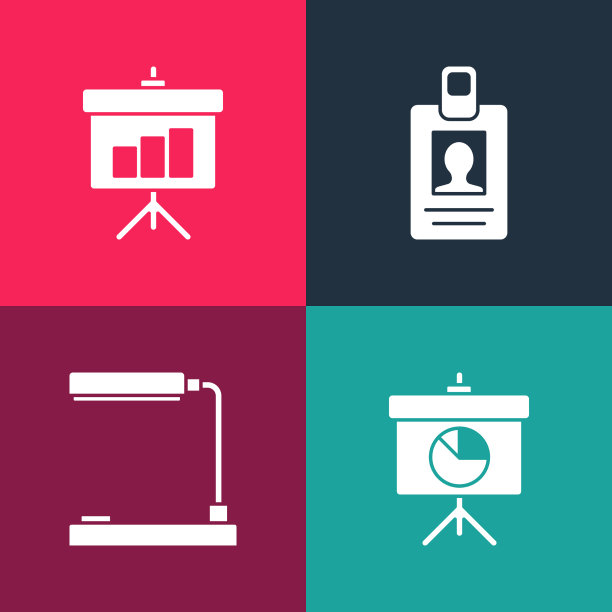 设置波普艺术黑板和图表台灯图片下载