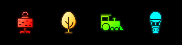 把魔术球放在桌子上，树上，玩具火车上图片下载