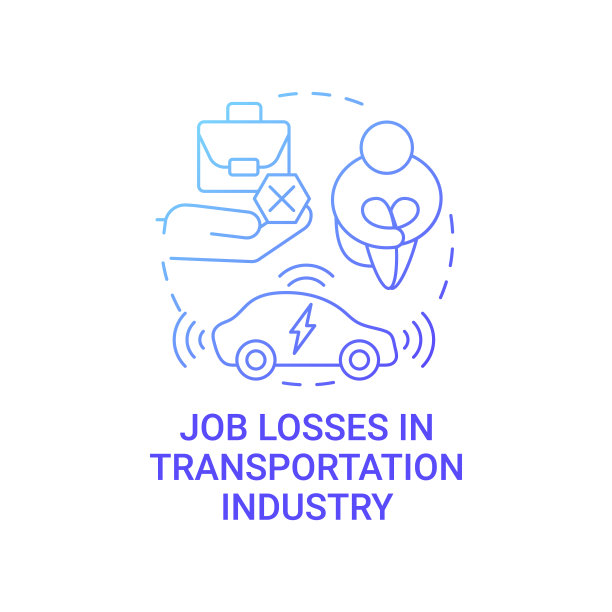 未来交通失业威胁概念图标。图片下载