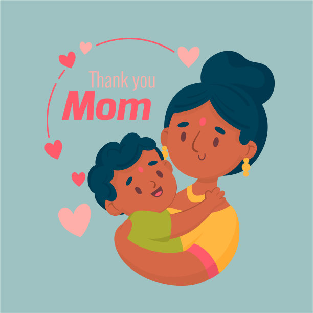 母亲节贴纸标签图片下载