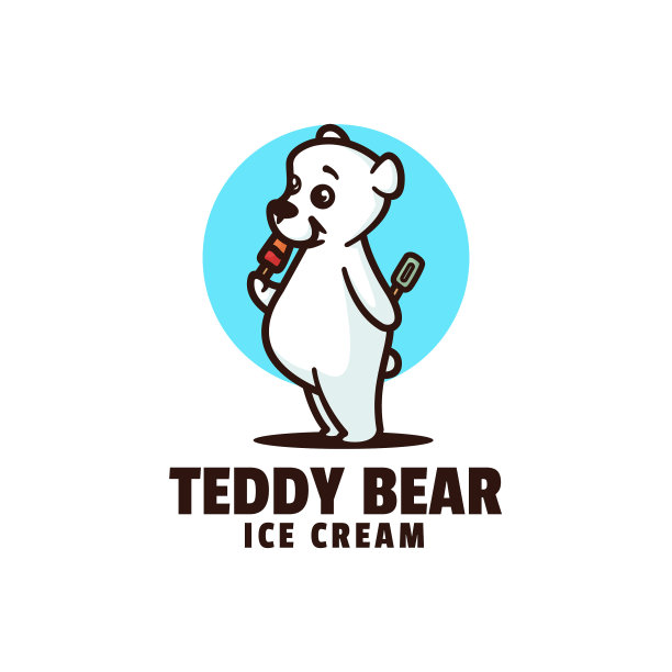 标志泰迪熊吉祥物卡通风格图片下载